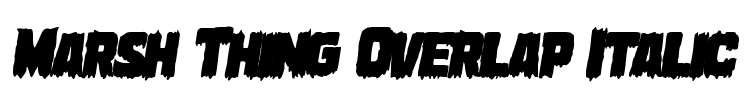 Marsh Thing Overlap Italic Font Image