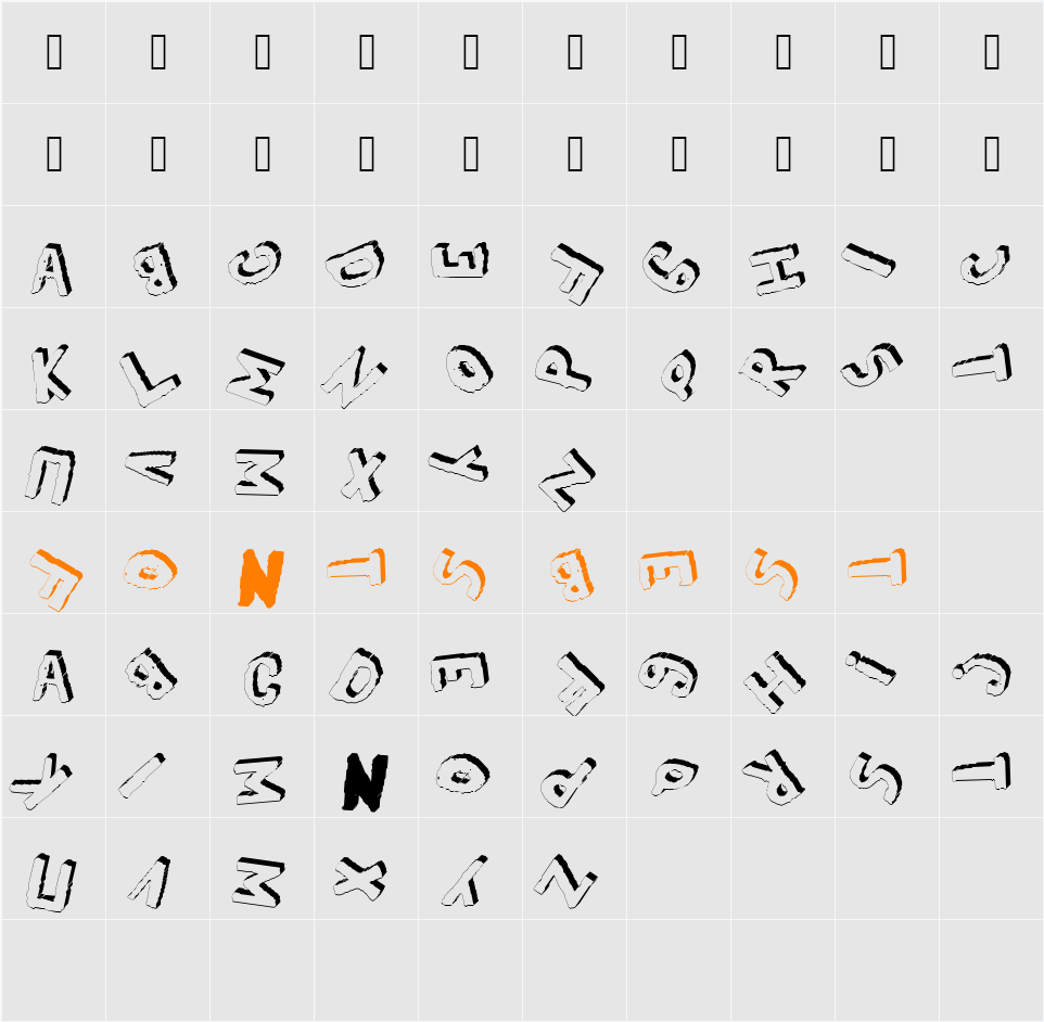 YES_3Drotated Character Map