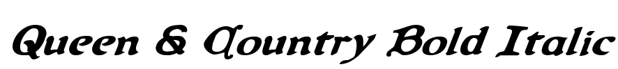 Queen & Country Bold Italic Font Image
