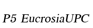 P5 EucrosiaUPC Font Image