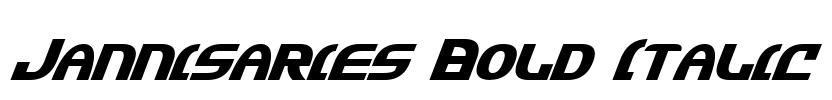 Jannisaries Bold Italic Font Image