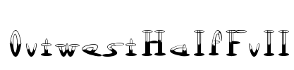 OutwestHalfFull Font Image