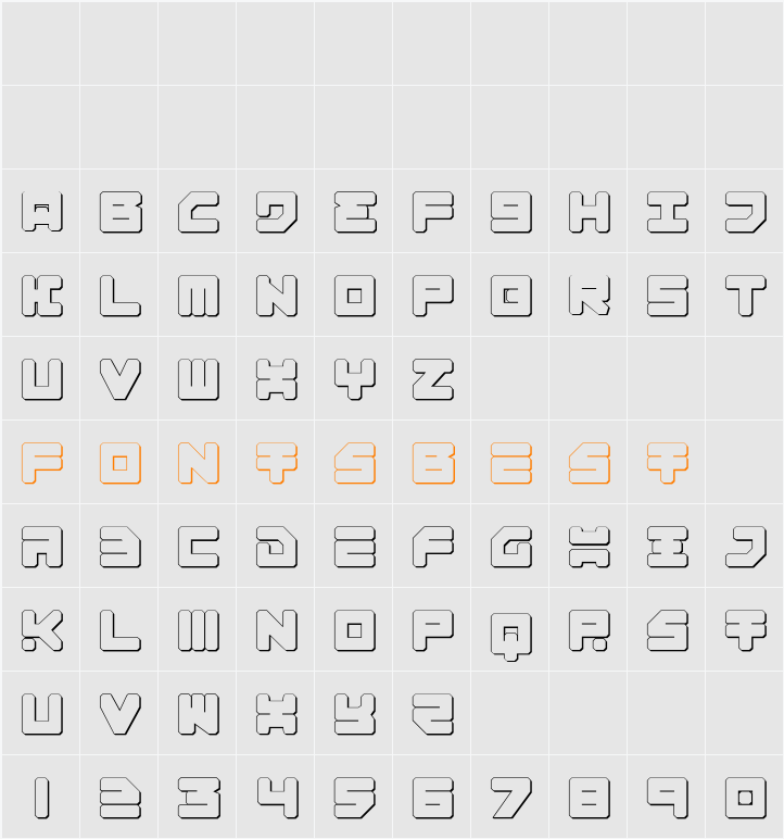 Omega-3 3D Character Map