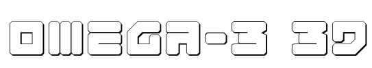 Omega-3 3D Font Image