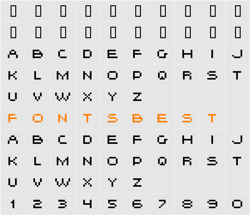 HISKYFLIPPERHI Character Map
