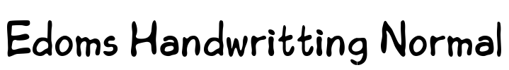 Edoms Handwritting Normal Font Image
