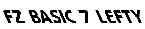 FZ BASIC 7 LEFTY Font Image