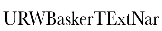 URWBaskerTExtNar Font Image