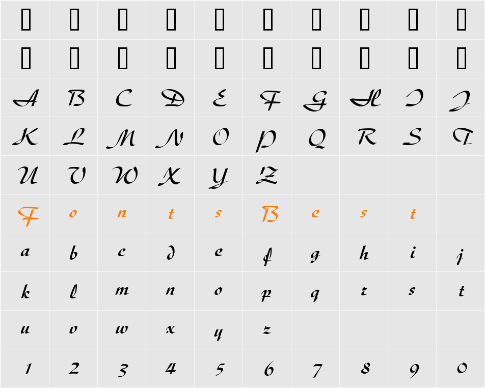 TrSah DiskusD Character Map