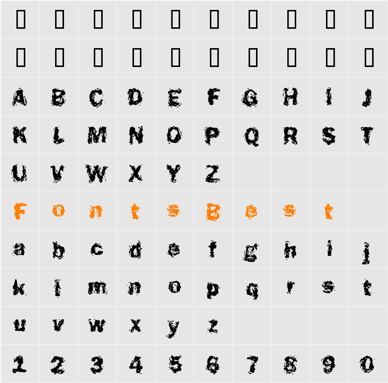 Funky23 Character Map