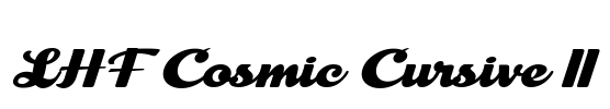 LHF Cosmic Cursive II Font Image