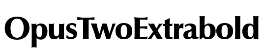 OpusTwoExtrabold Font Image