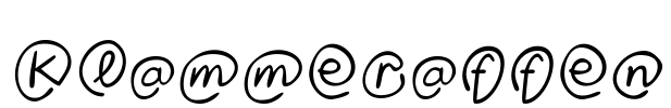 Klammeraffen Font Image
