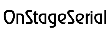 OnStageSerial Font Image