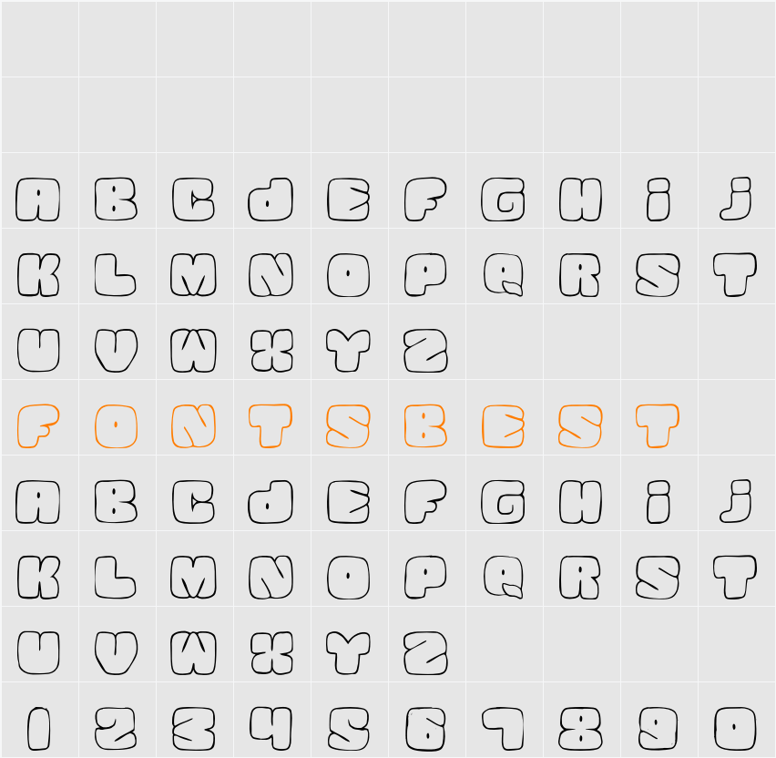 Squanded Light Character Map