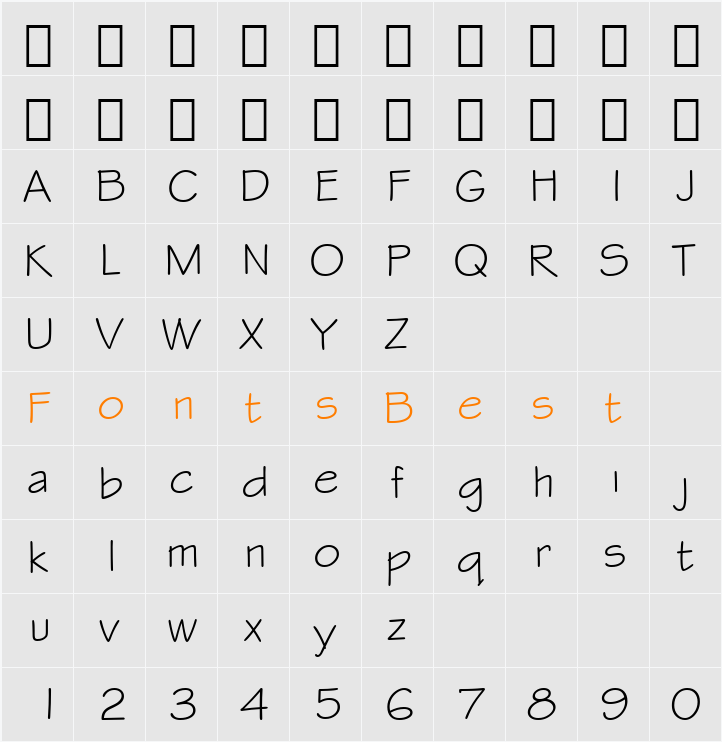 Stylus BT Character Map