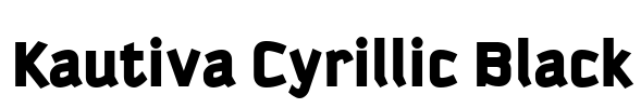 Kautiva Cyrillic Black Font Image