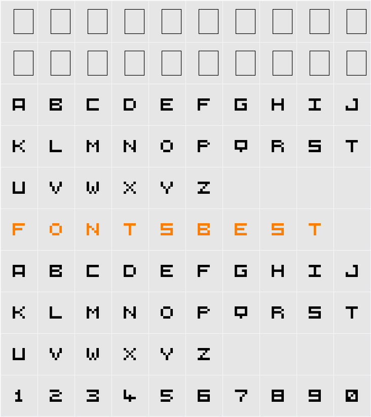 5×5 Character Map