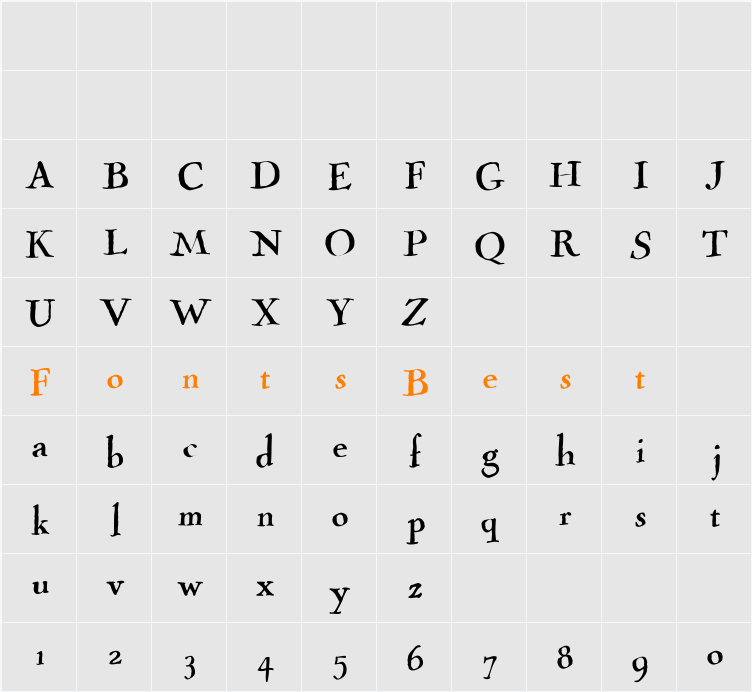 Tangoasis Character Map