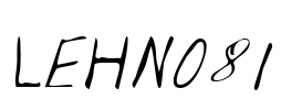 LEHN081 Font Image