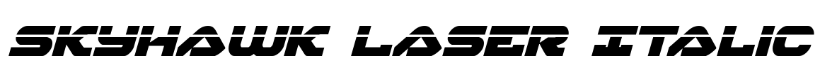 Skyhawk Laser Italic Font Image