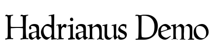 Hadrianus Demo Font Image