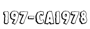 197-CAI978 Font Image