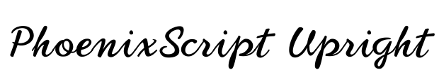 PhoenixScript Upright Font Image