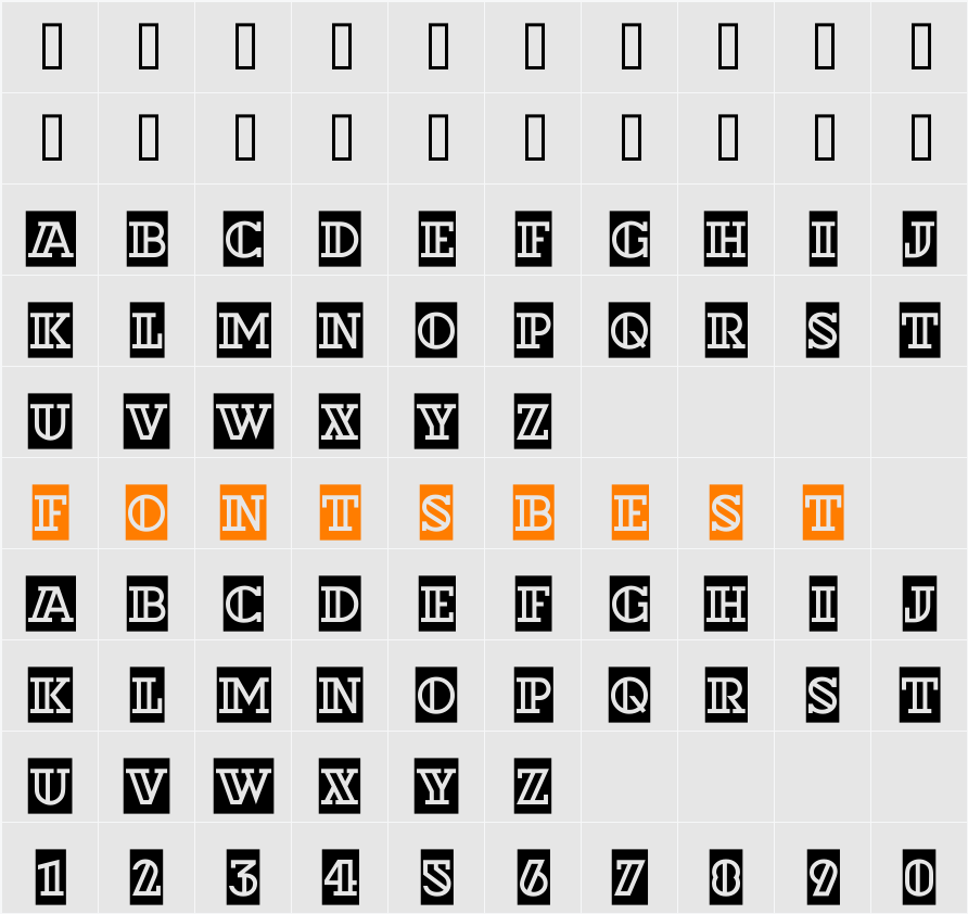 a_DexterDecorCm Character Map