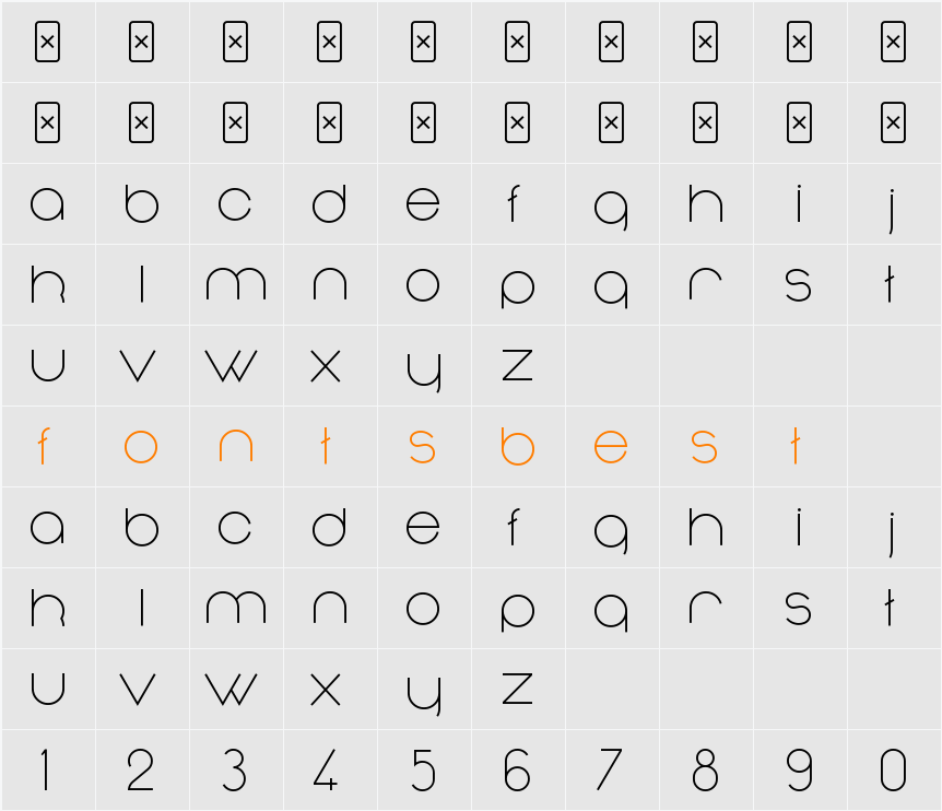 Nonchalance Character Map