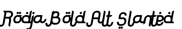 Rodja Bold Alt Slanted
