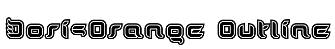 DorisOrange Outline Font Image