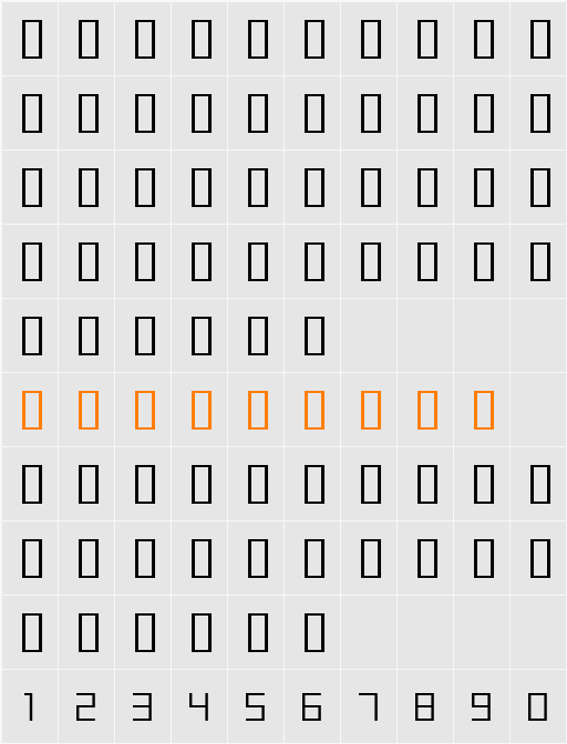 Shimshon Light Character Map