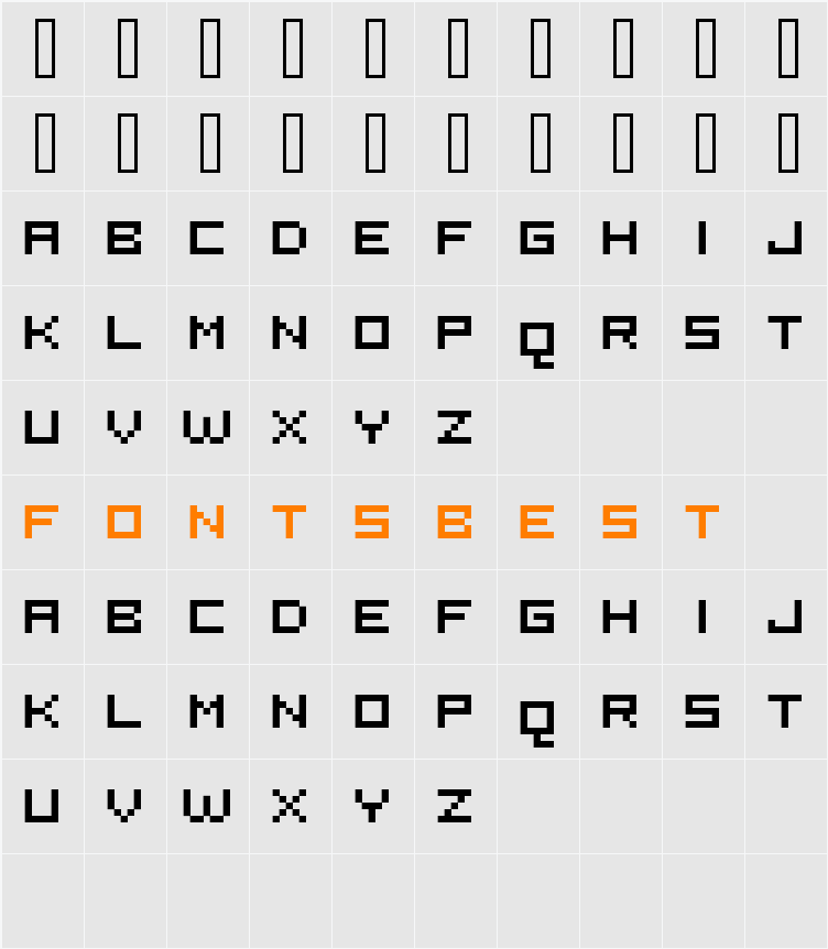 FFF Compact Character Map