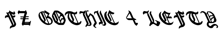 FZ GOTHIC 4 LEFTY Font Image