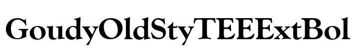 GoudyOldStyTEEExtBol Font Image