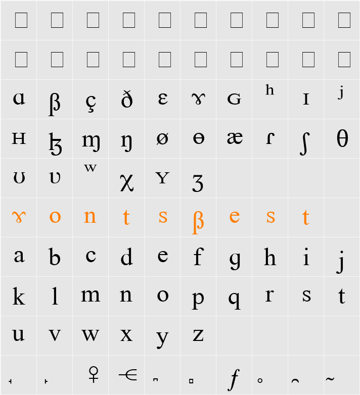 Van Dale Extended Character Map