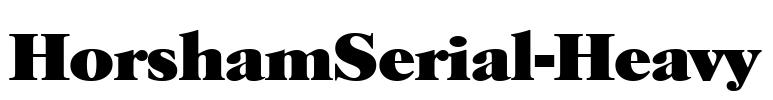 HorshamSerial-Heavy Font Image
