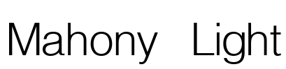 Mahony Light Font Image