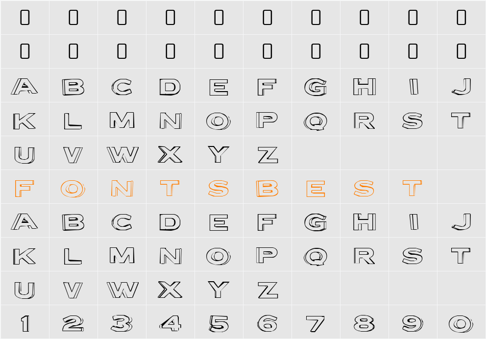 Letter Set B Character Map