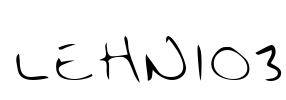 LEHN103 Font Image