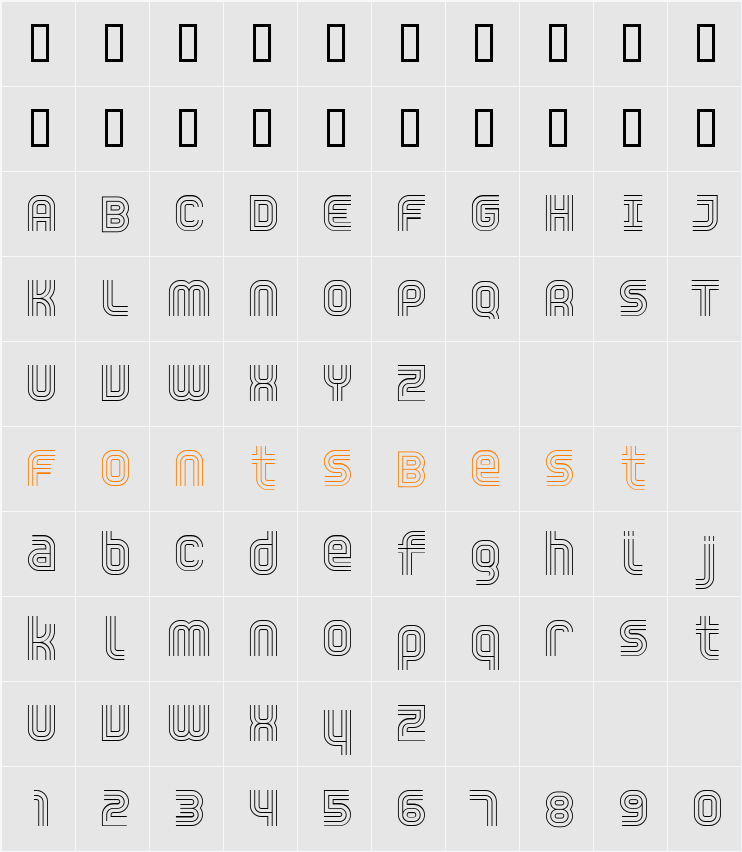 Trisect Character Map