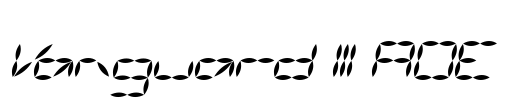 Vanguard III AOE Font Image