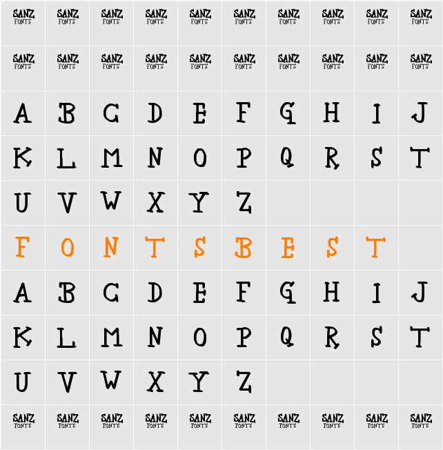 newbie serif Character Map