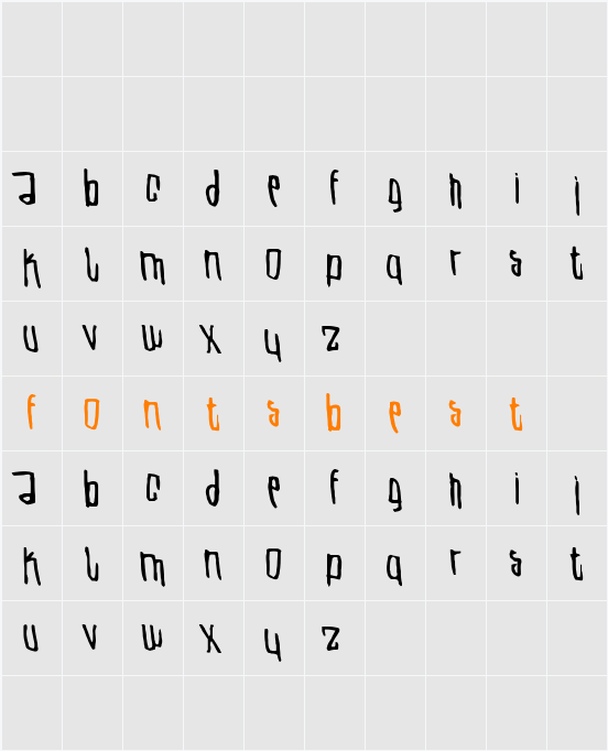 Ute Character Map