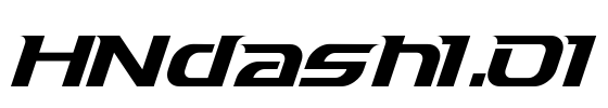 HNdash1.01 Font Image