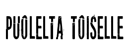 Puolelta toiselle Font Image