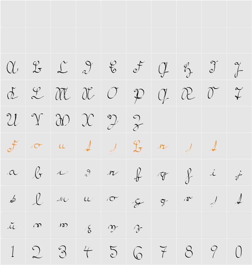 Kroeburn Character Map