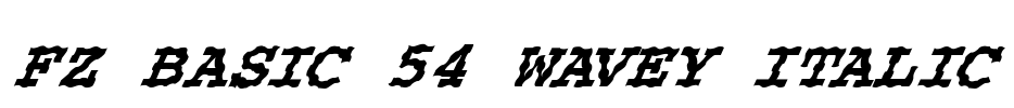 FZ BASIC 54 WAVEY ITALIC Font Image