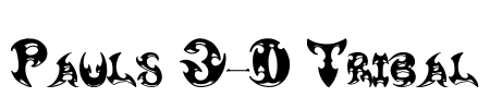 Pauls 3-D Tribal Font Image